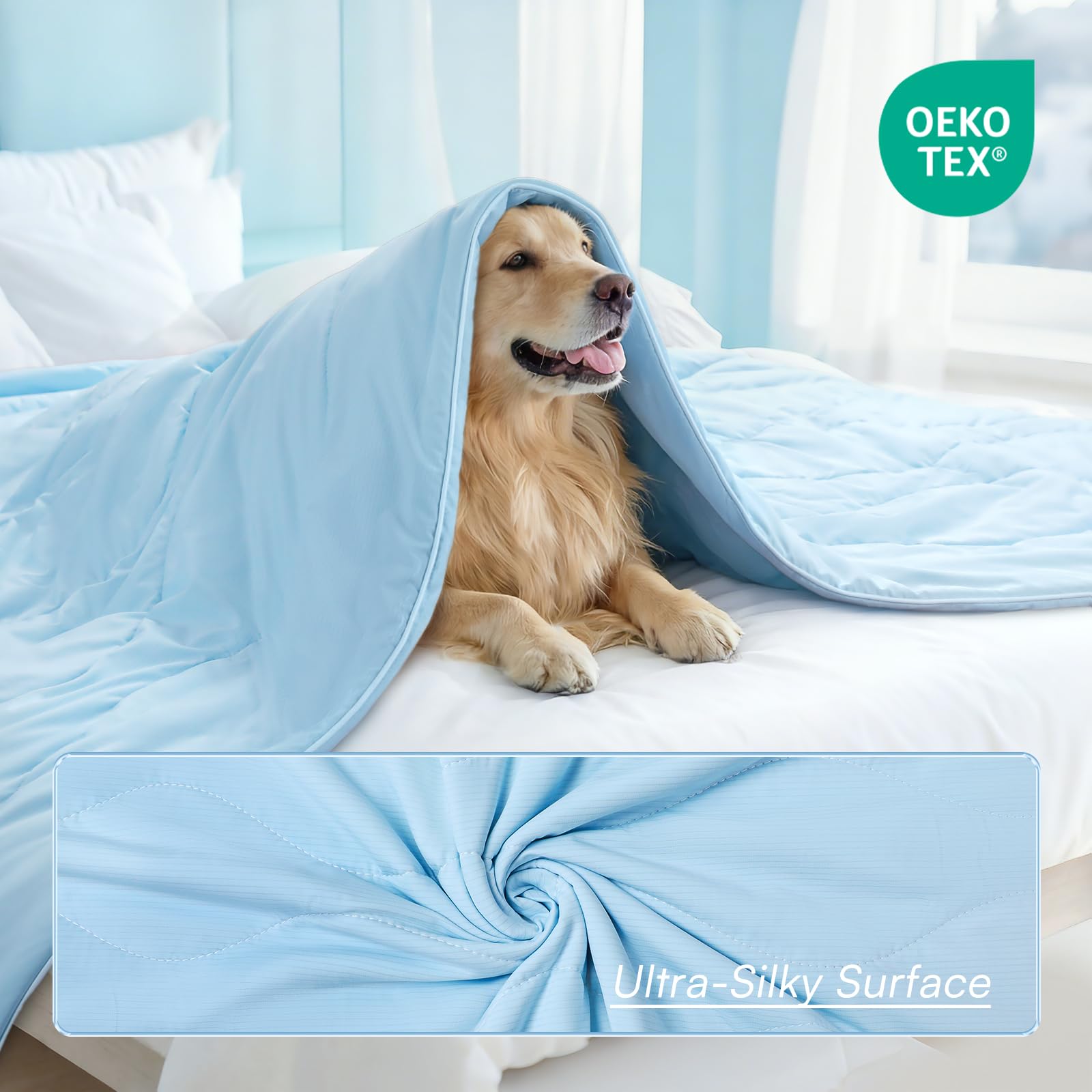 Luciphia Manta Enfriante para cama de perro, descanso suave y fresco