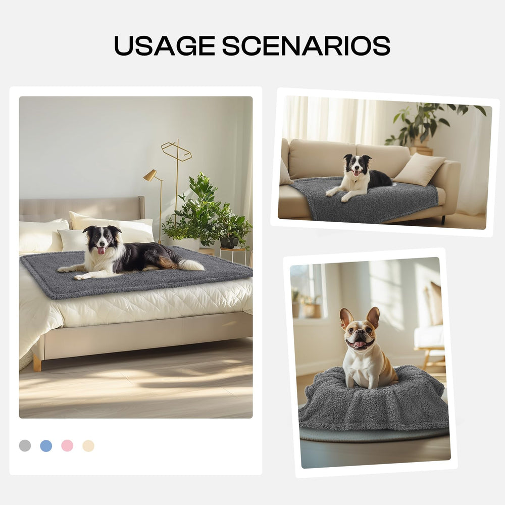 Manta para perro y gato Luciphia, gris 30x20, protege muebles y pelo