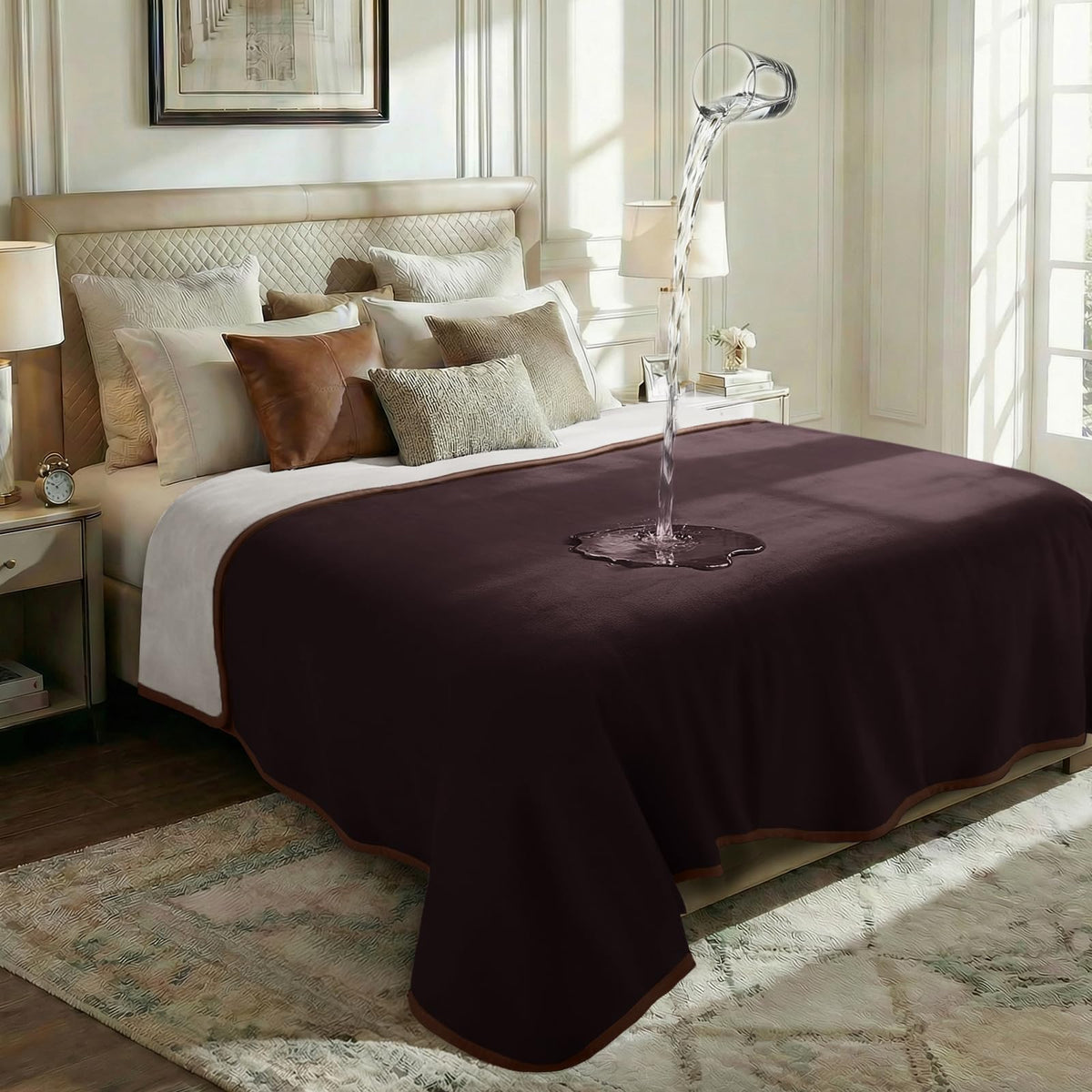 Luciphia manta impermeable para sofá protege el mueble ante derrames.
