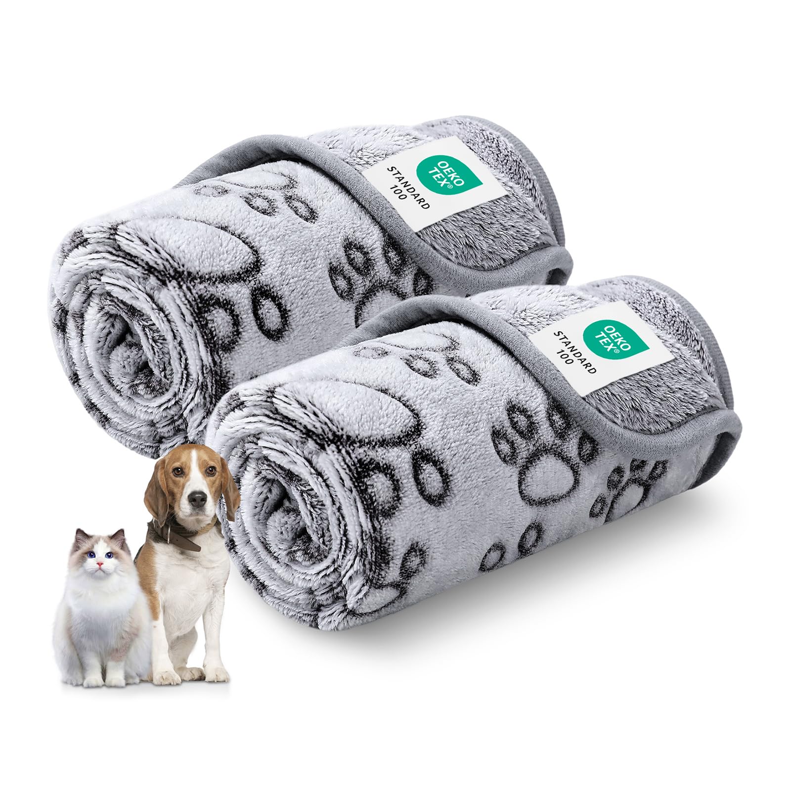 Luciphia manta para perros con patitas impresas, perfecto para confort diario de tu mascota.