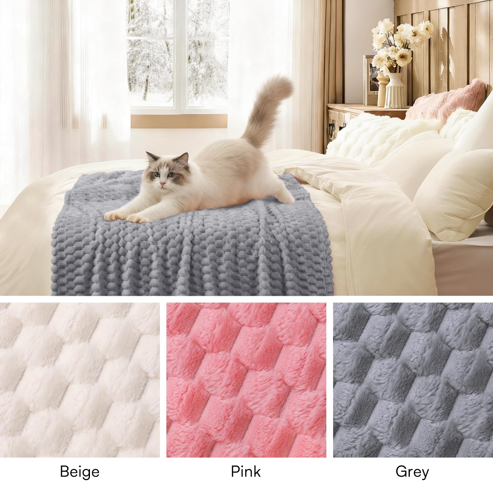 Luciphia Soft 300GSM manta mascotas protección de muebles contra pelos