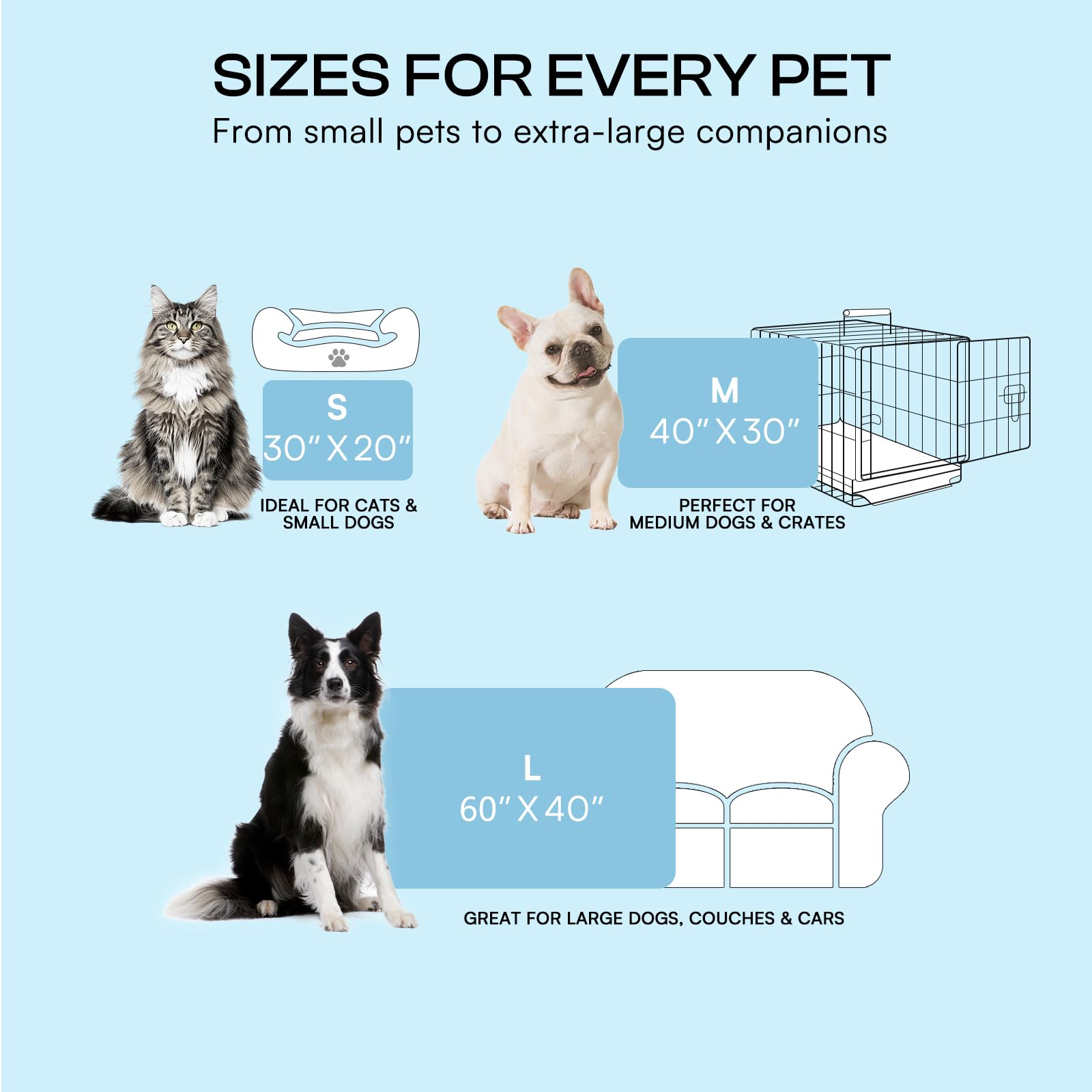 Uso múltiple de Luciphia: sofá, jaula o cama para perros.
