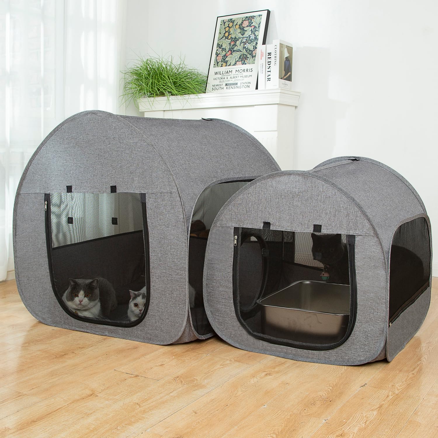 LUCKITTY, material duradero 600D Oxford y malla resistente para exterior.