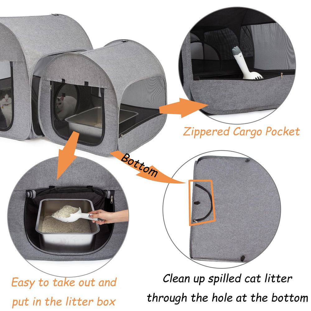 LUCKITTY, puerta con cortina de velcro para control de acceso.