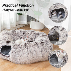LUCKITTY tunel-gato-almohadon-interior-removible facilita limpieza y descanso cómodo