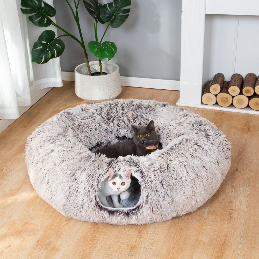 LUCKITTY tunel-gato-calido-arbol-navidad-3-pies-diametro ofrece refugio cálido para tu gato