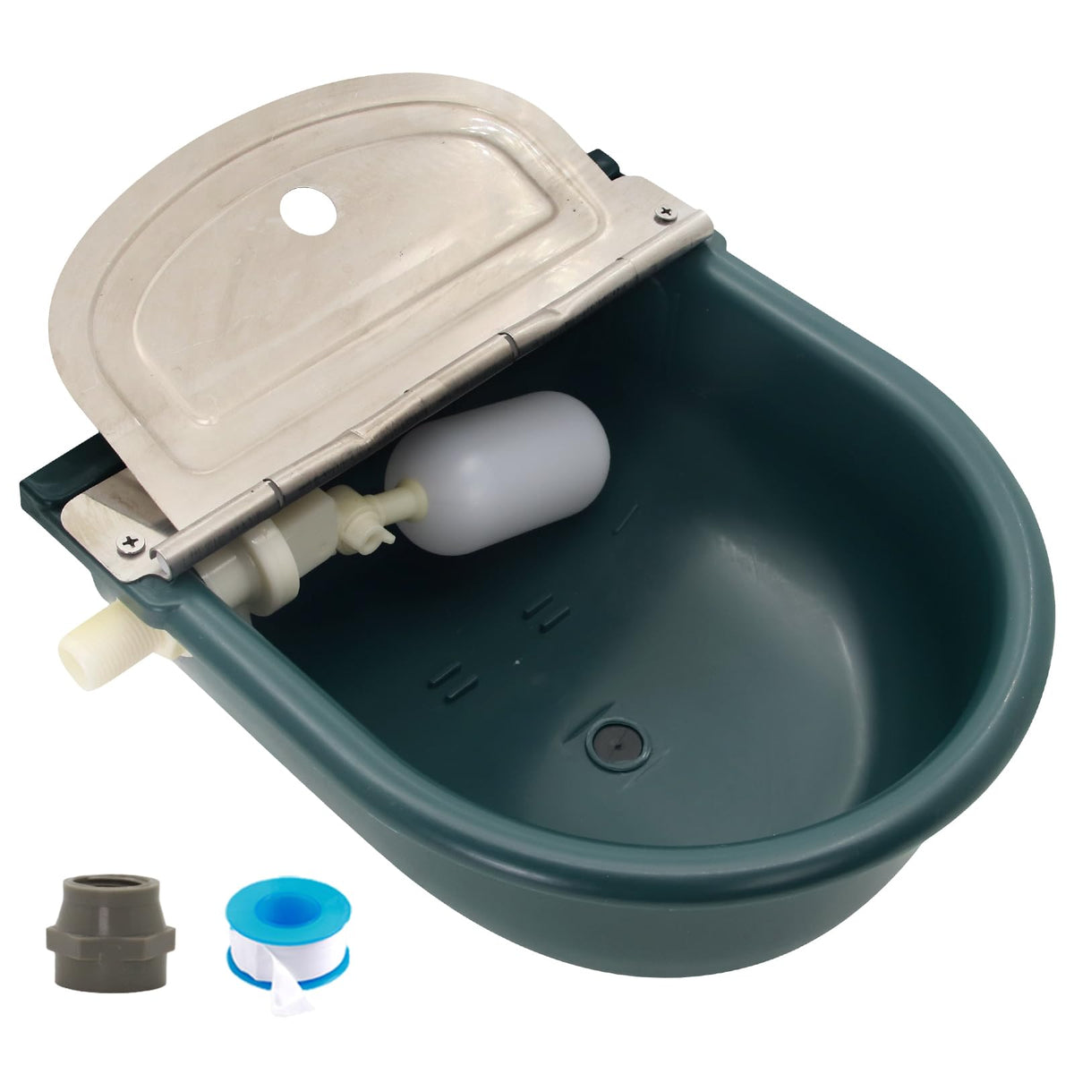 Lucky Farm bebedero automático 1,2 galones con flujo continuo de agua para animales.