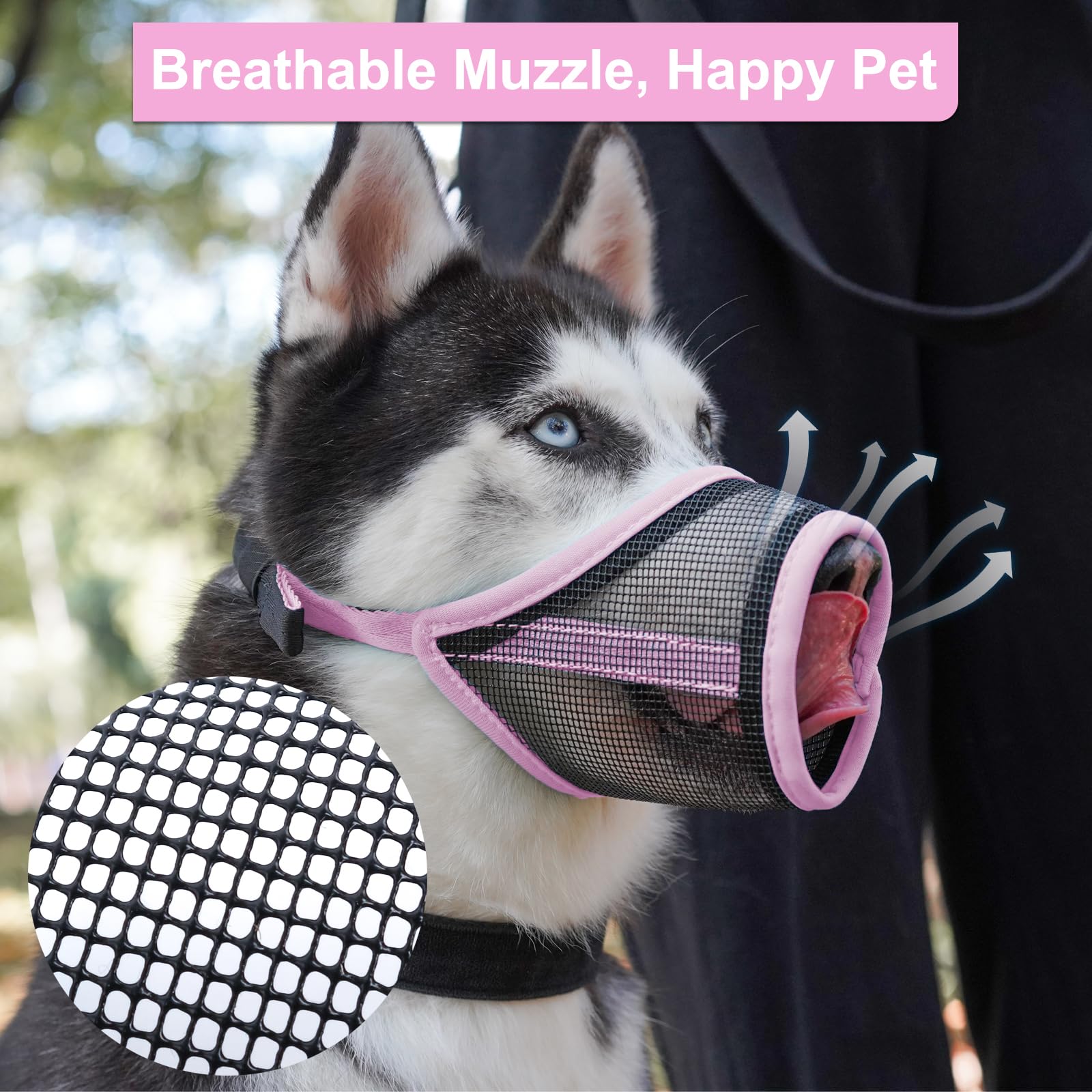 LUCKYPAW bozal cómodo y suave: diseño amable para perros sensibles