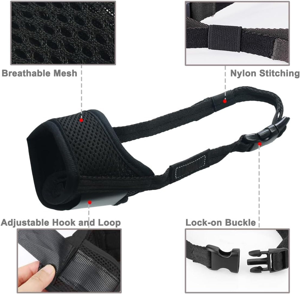 LUCKYPAW bozal con acabado rojo para perros de todas las tallas