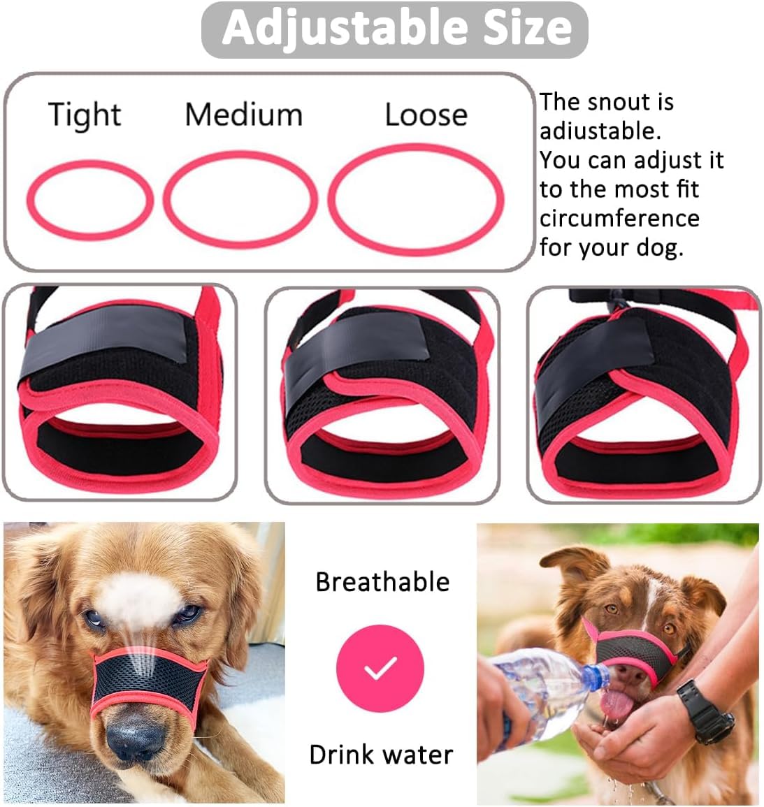 LUCKYPAW bozal para entrenamiento que ayuda a gestionar conductas sin obstaculizar la respiración