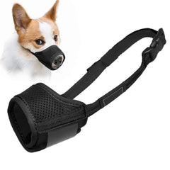 LUCKYPAW mordaza para perro, malla suave, vista frontal, apta para entrenamiento suave.