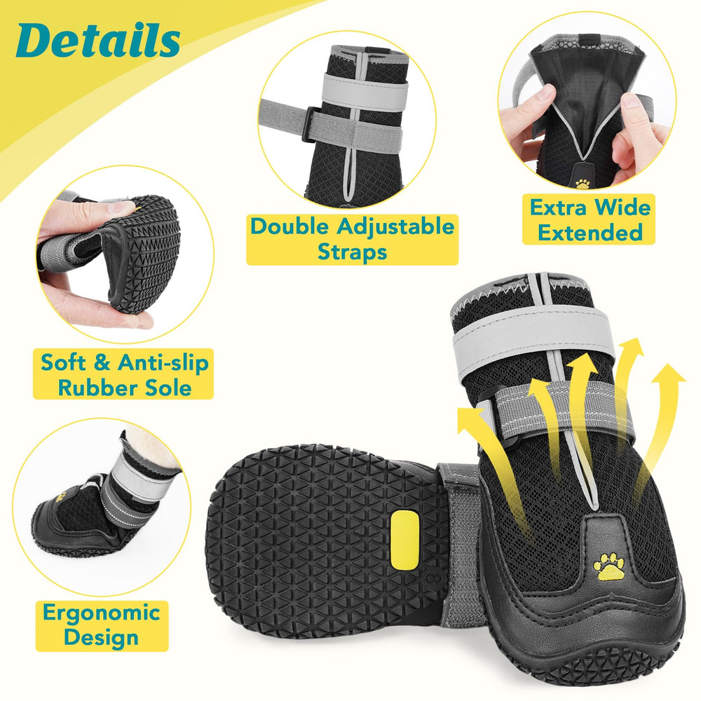 LUCKYPAW zapatos para perro resisten charcos leves y lluvia suave.
