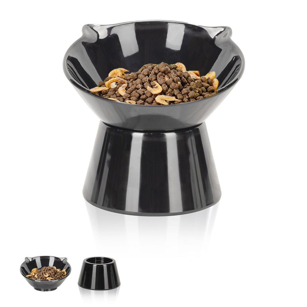 LuckyPots plato elevado para gato con inclinación de 15 grados facilita la alimentación
