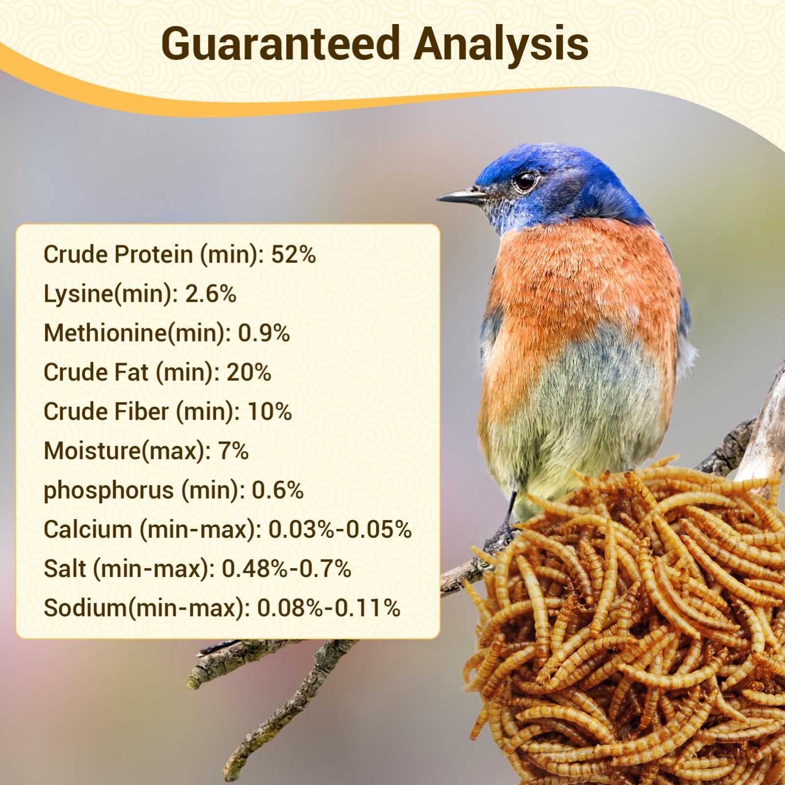 LuckyQworms gusanos de harina de alta proteina para aves.