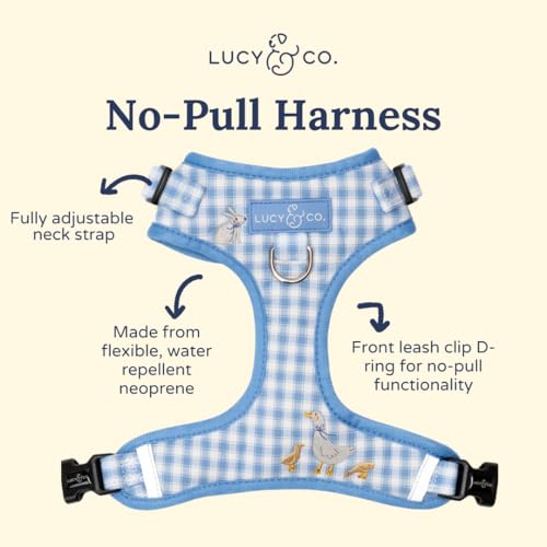 Lucy y Co. arnés con acolchado para caminatas más confortables.