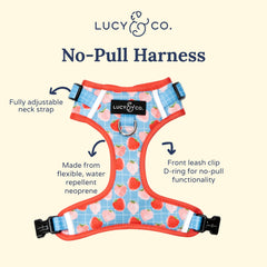 Arnés Lucy & Co: clip trasero para mayor estabilidad y apoyo al caminar.