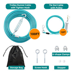 LUFFWELL cable-15ft-perro: enganche robusto para saltos controlados