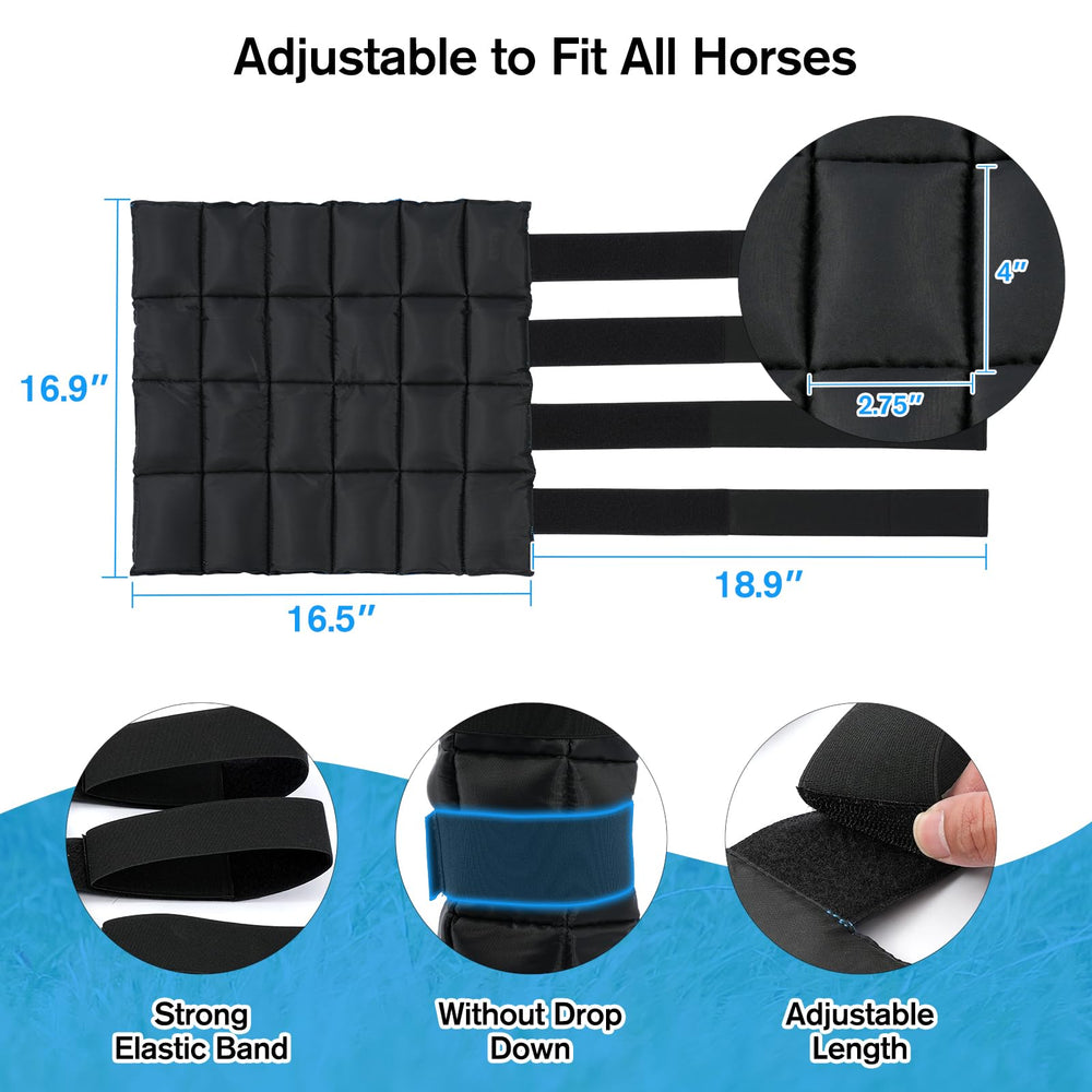 LUFFWELL uso versátil en hombro, espalda, pantorrilla y muslo del caballo.