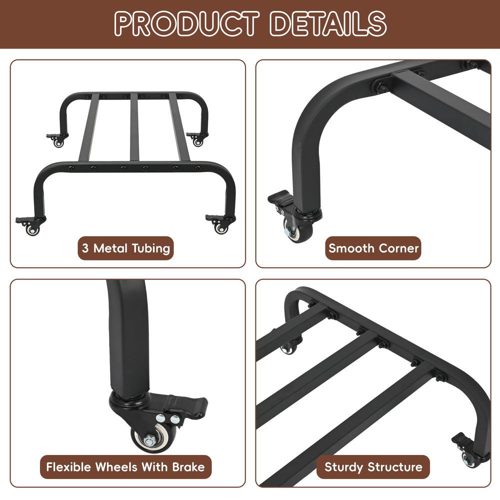 Lukar Tack Trunk Stand con 4 ruedas, movilidad suave incluso cargado.