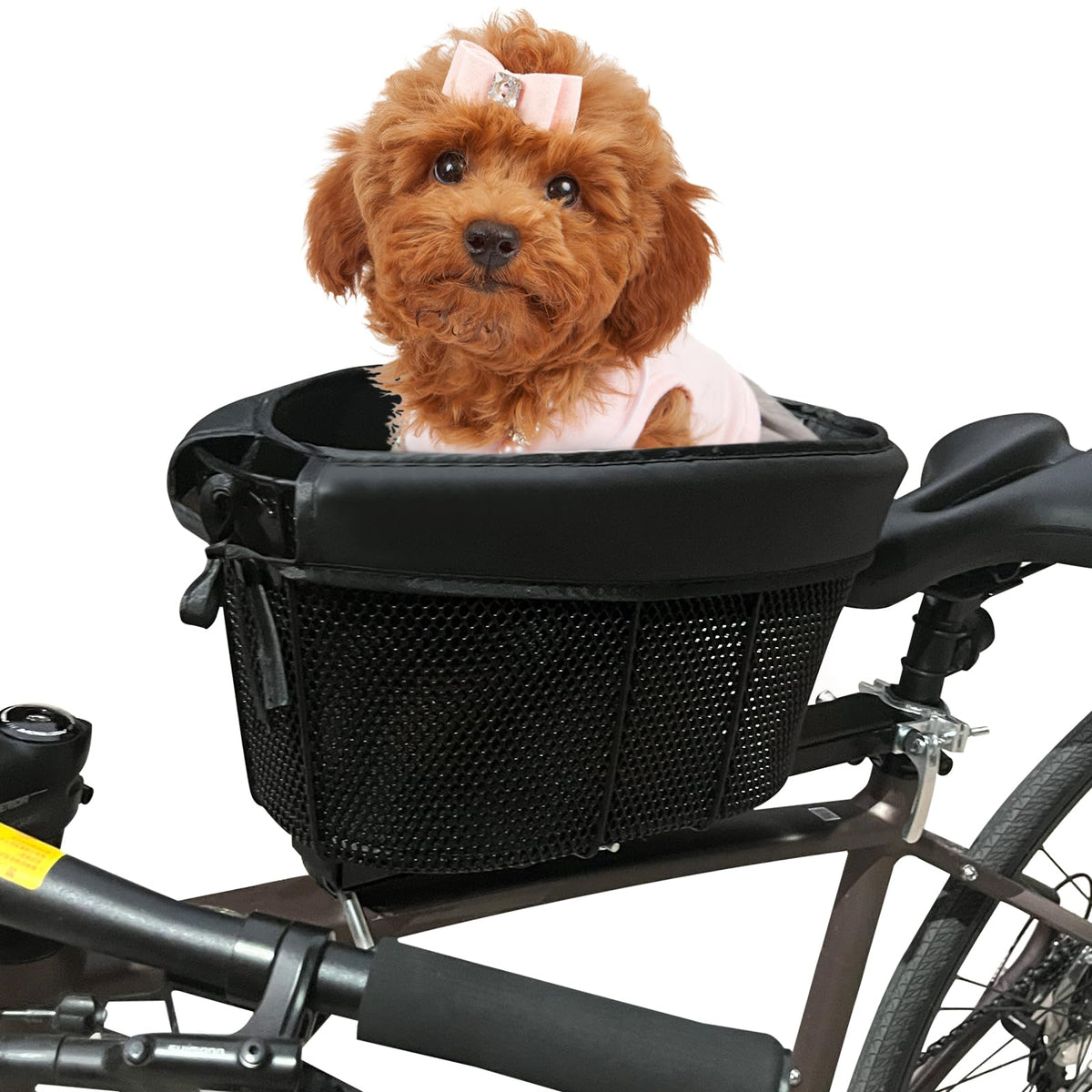 Cesta LUKHMELF para perro en bici con ajuste de seguridad.