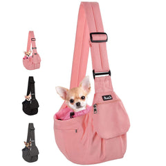 Lukovee canguro para perros con fondo duro desmontable para estabilidad en paseos.