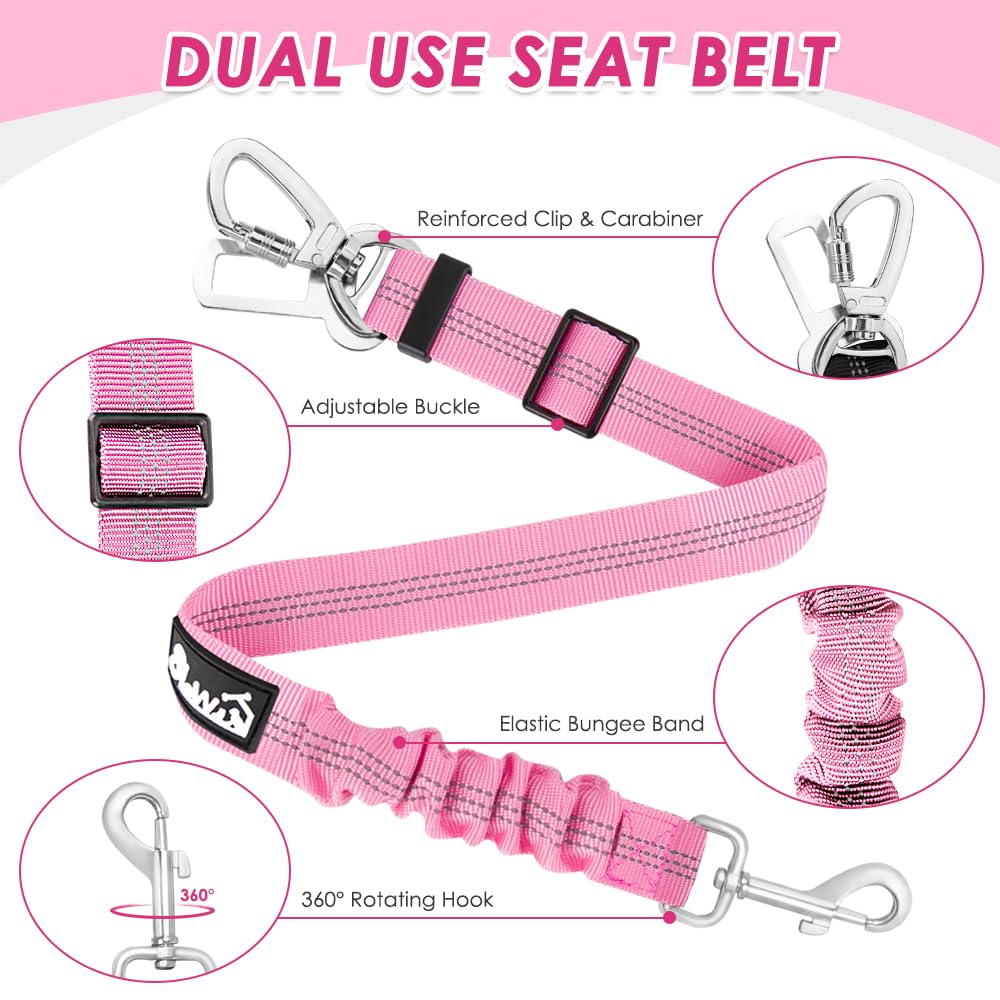 Cinturón ajustable Lukovee para coche o maletero, conexión sencilla.