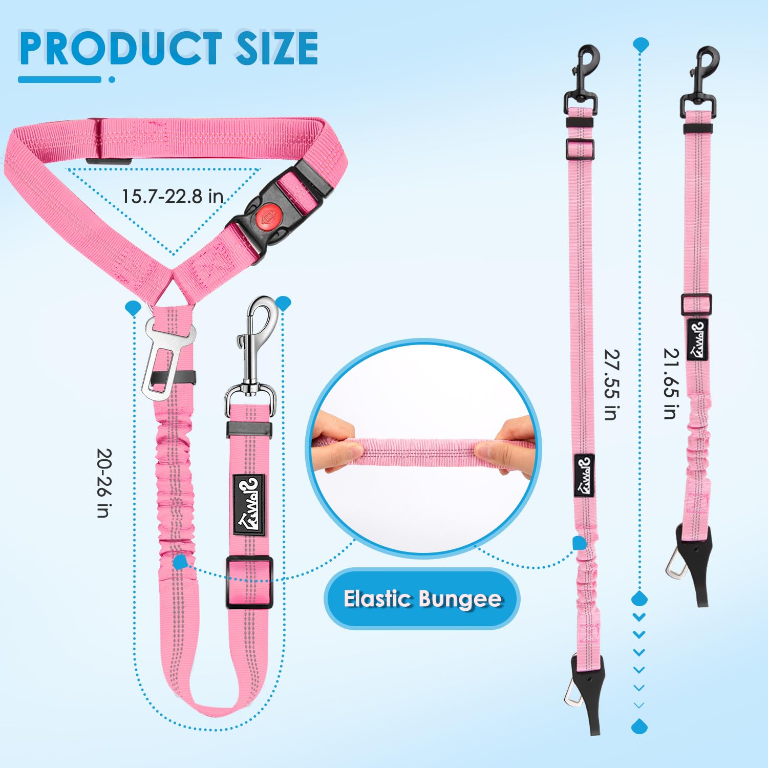 Lukovee elastico tipo bungee para mayor comodidad del perro.