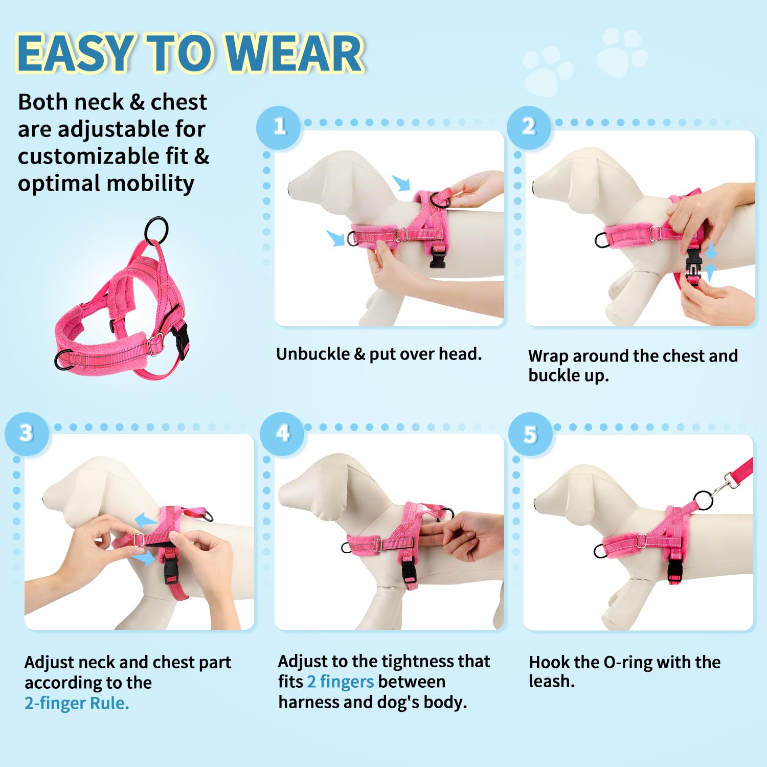 Mango ergonómico Lukovee, agarre cómodo al guiar al perro.