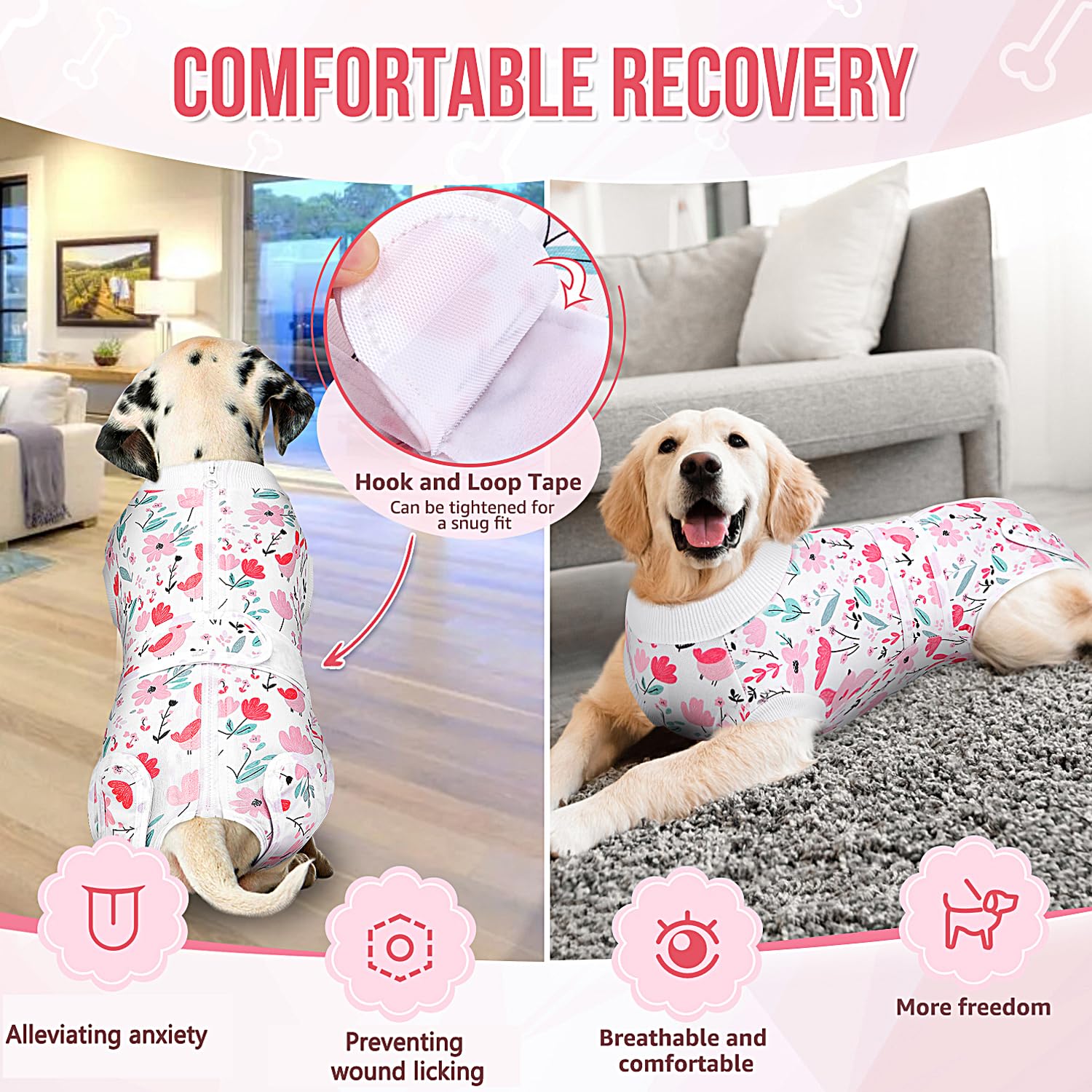 Lukovee mono recuperación perro confort tejido suave