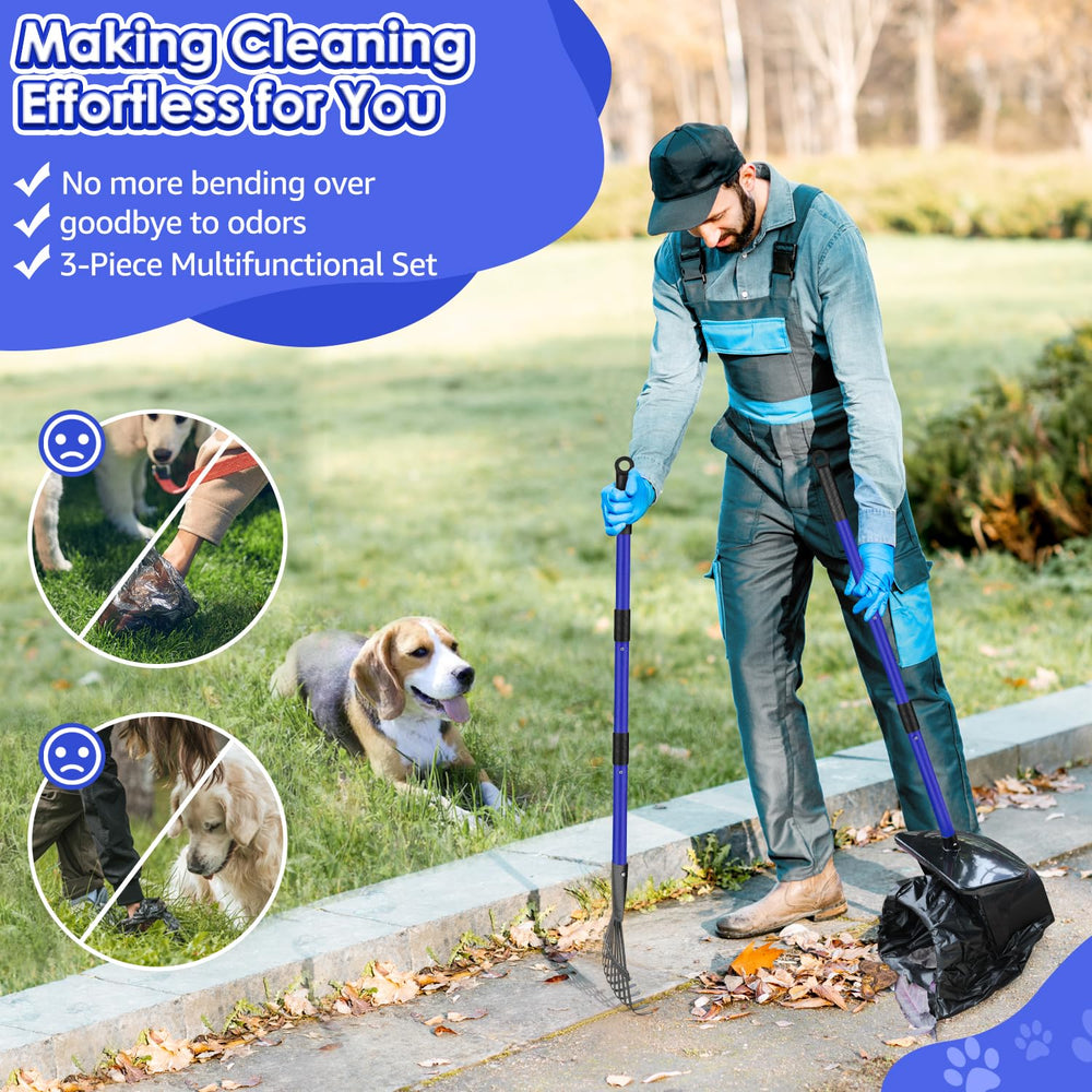 Lukovee pala para excrementos de perro, diseño ergonómico para evitar doblarse