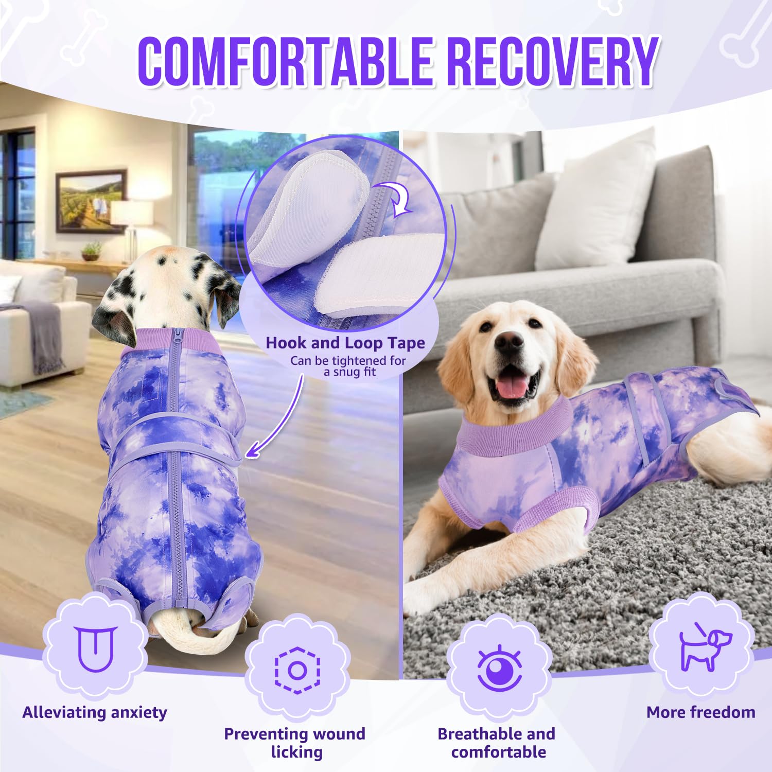 Lukovee Recovery Suit - disponible en 8 tallas para perros.