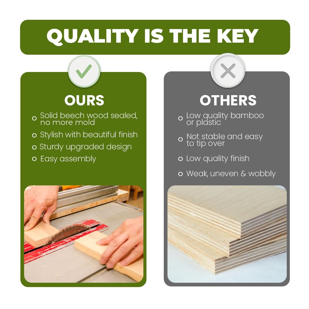 LuLuwood acabado natural de madera con diseño moderno para el hogar
