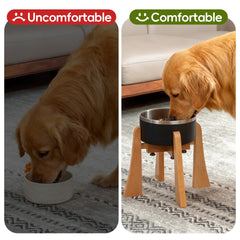 LuLuwood: altura ajustable para perros grandes entre 10 y 12 pulgadas, ergonómica.