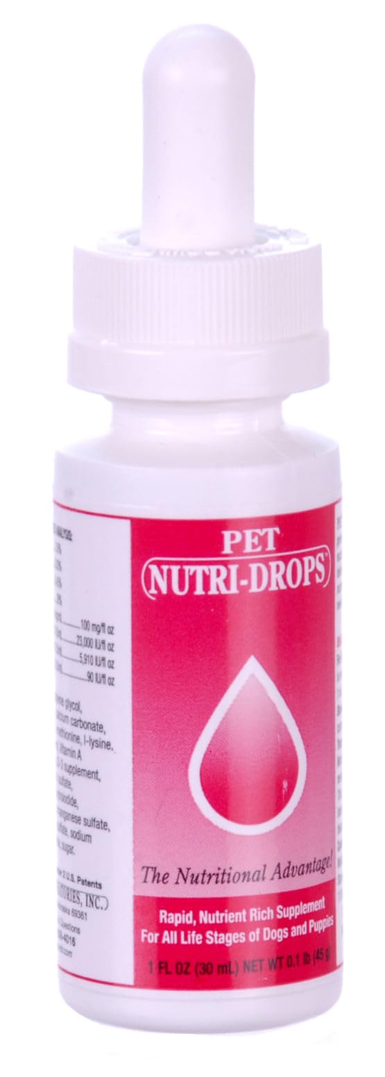 Lunivox Bovidr Labs Nutri-Gotas para Mascotas, botella de 1 oz para energía y apoyo en estrés