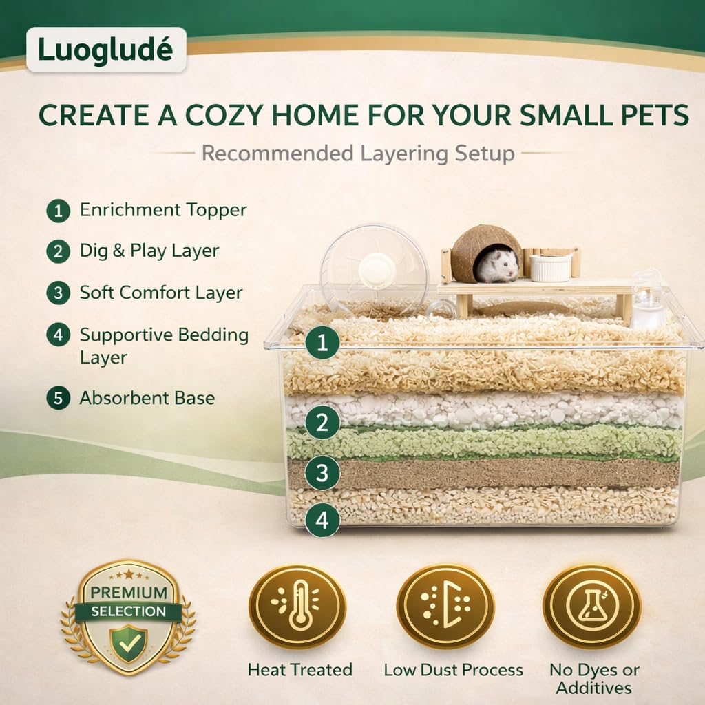 Luoglude apto para varias mascotas pequeñas, manteniendo jaulas limpias.