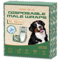 Pañales para perro macho LURKOMEMO con ajuste seguro para paseos diarios