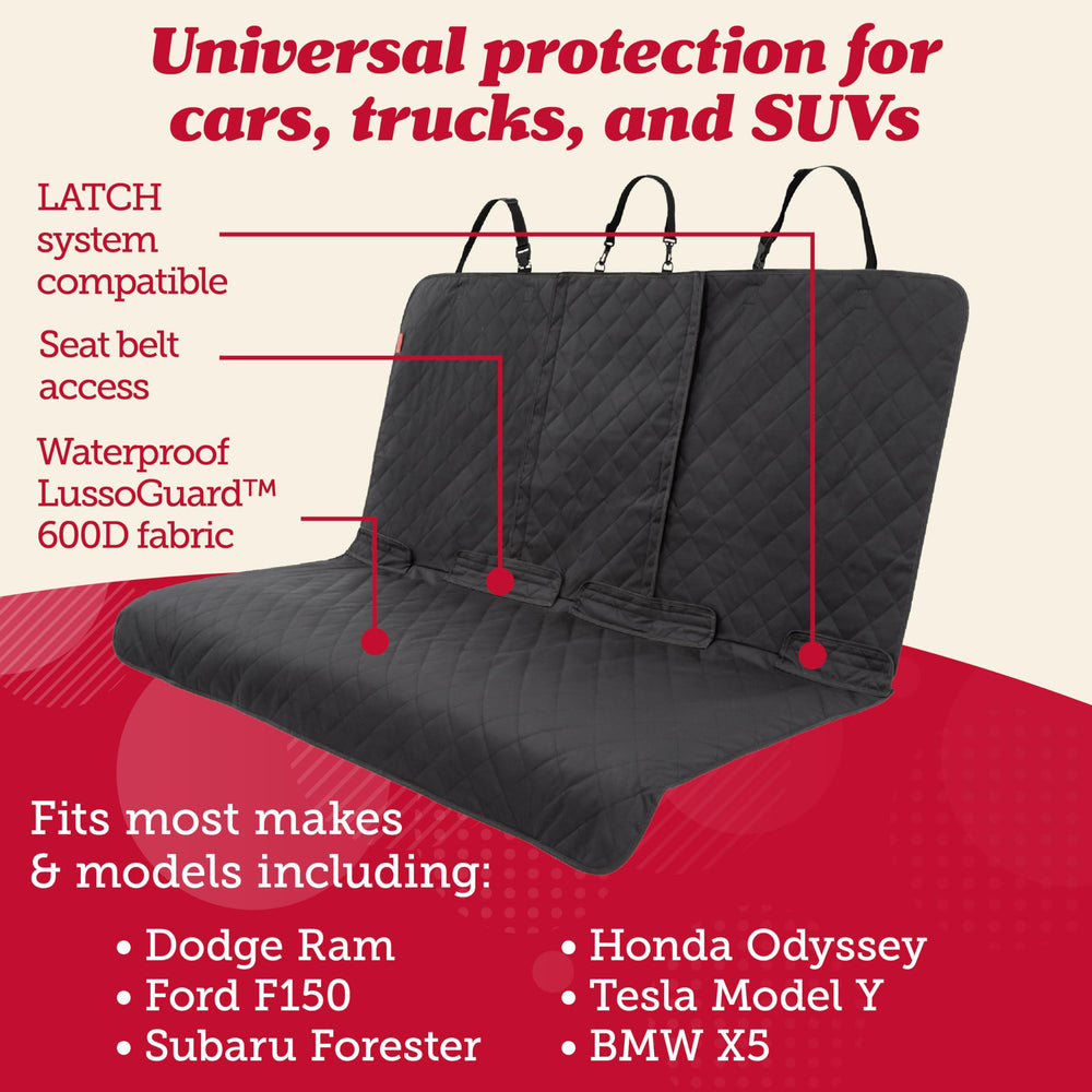 Protector de asiento trasero Lusso Gear, antideslizante para mayor estabilidad del perro