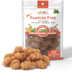 Huesos LuvChew Premium PB mini para perros, premio sabroso y masticable