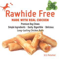 LuvChew Rollos de Pollo Mini con pollo real para perros activos.