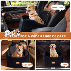 LUXYBEE Asiento de coche para perros con funda impermeable para viajes limpios