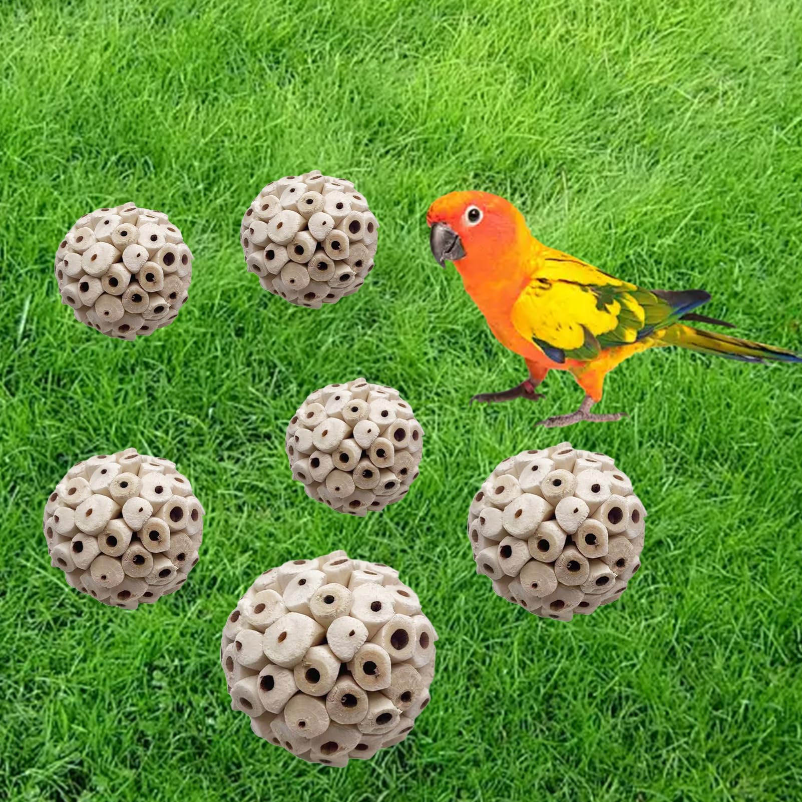 LWINGFLYER bola sola de juguete para aves, resistente y segura.
