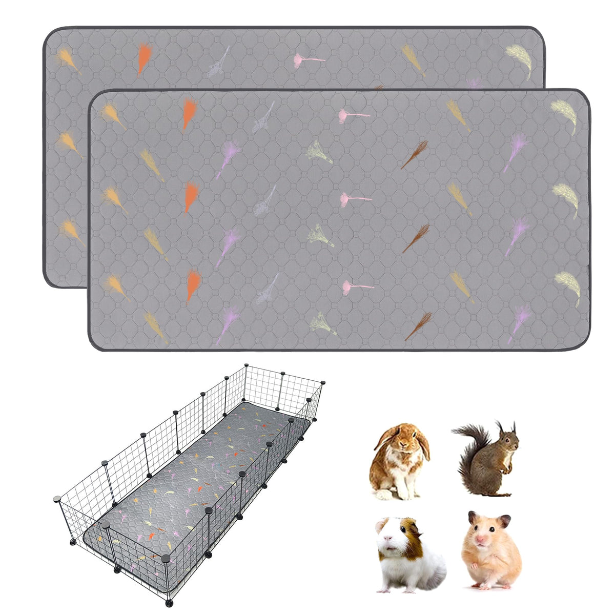 LWYMX forro de jaula para cobaya 72x24, absorbente y fácil de limpiar.