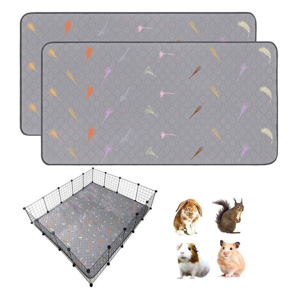LWYMX forro jaula conejillos de indias absorbente, dos piezas, 48x60 pulgadas para jaula limpia.