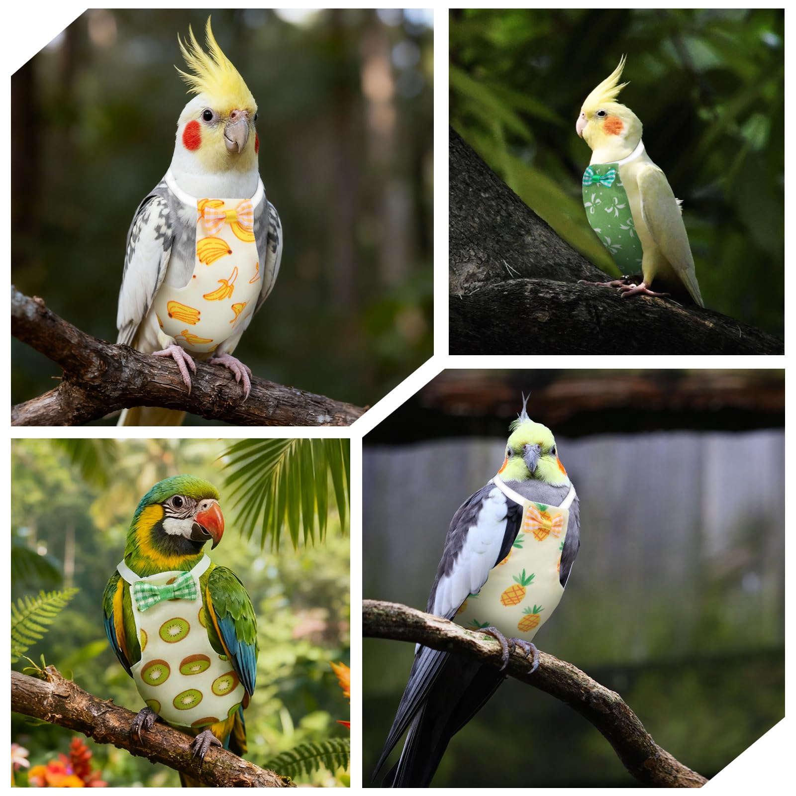 Pañal LXUEJIE para aves con capa absorbente, limpieza reducida.