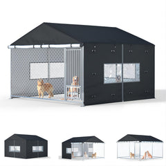 LYBOSH cubierta jaula perro 10x10- vista general y protección total