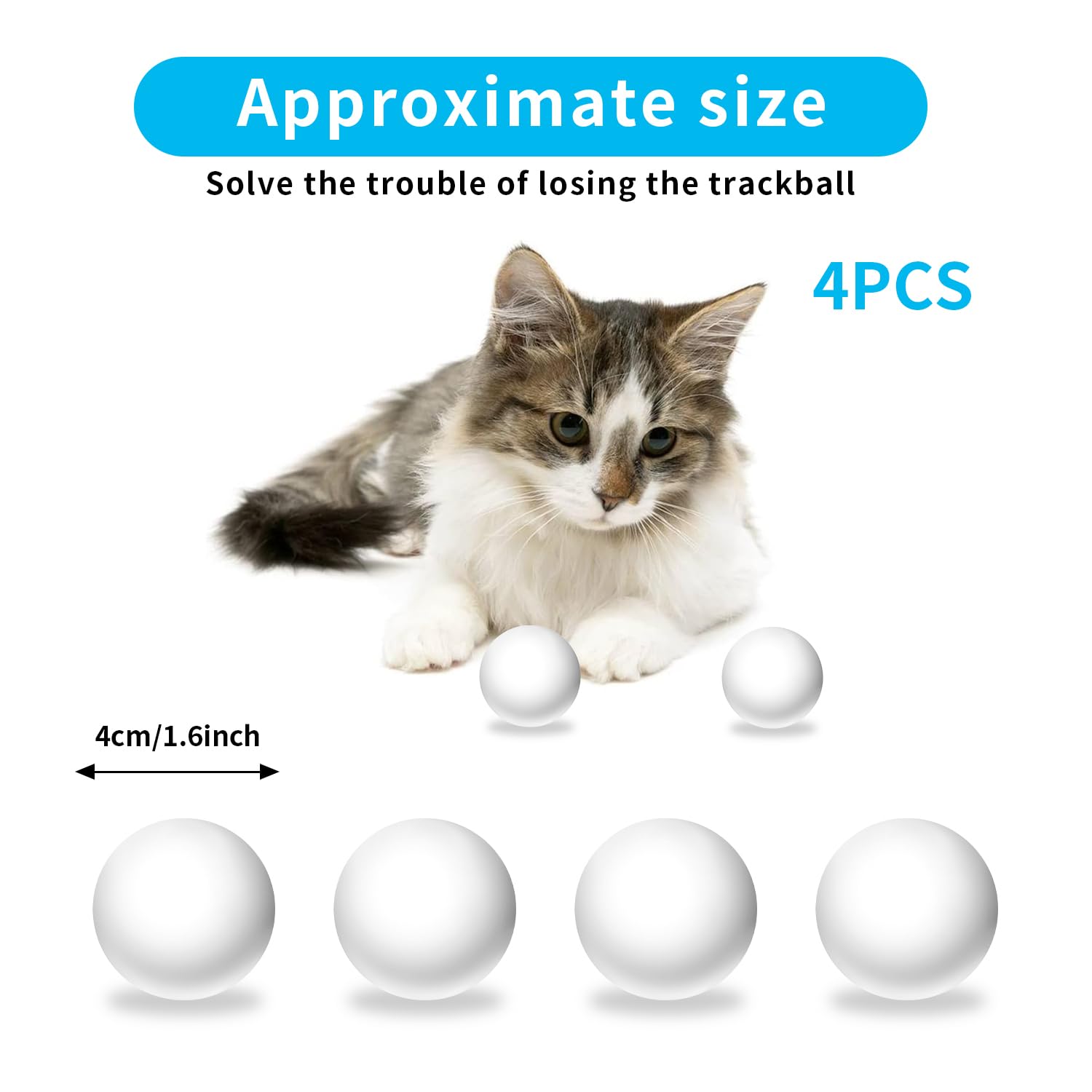 Conjunto de 4 bolas repuesto LYCTDD para rascadores de gatos, listo para usar.