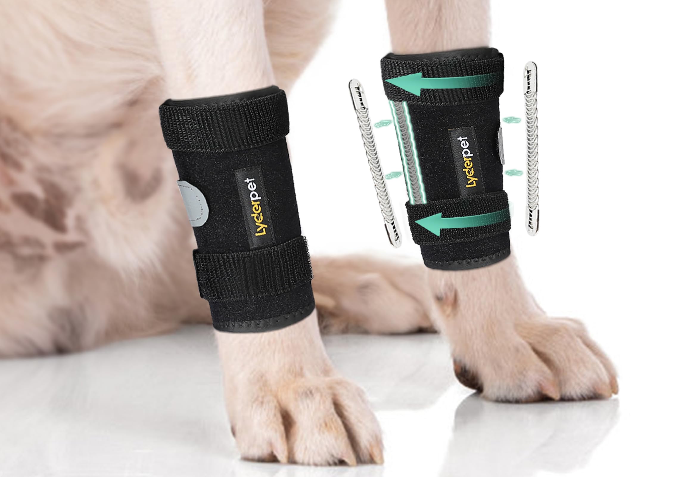 Lyderpet faja frontal para perro ofrece soporte estable y mayor movilidad.