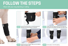 Lyderpet neopreno frente carpo perro: material suave y transpirable para uso prolongado.