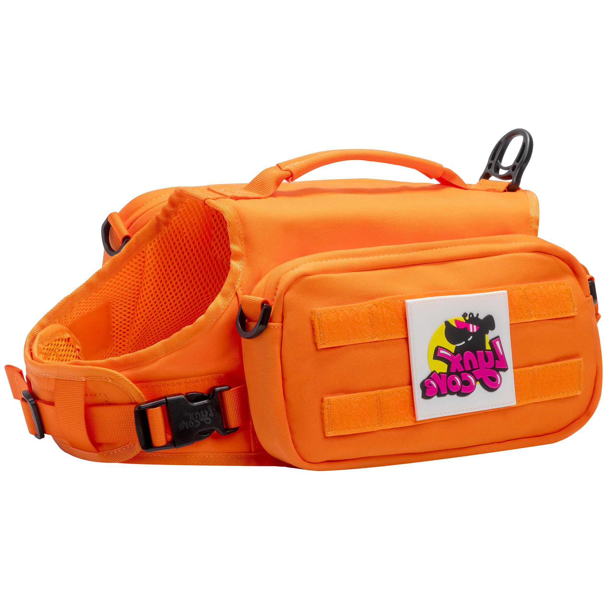Mochila Lynxcore para perro con dos bolsillos laterales, ideal para paseos y excursiones