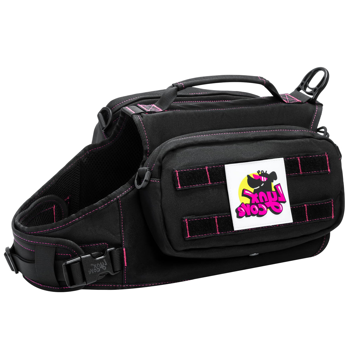 Lynxcore mochila para perro con chaleco desmontable para caminatas.